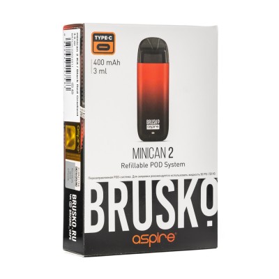 Pod система Brusko minican 2 400 mAh Черно красный градиент