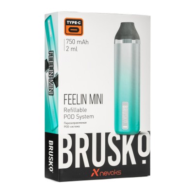 Pod система Brusko Feelin Mini 750 mAh Бело бирюзовый