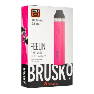 Pod система Brusko Feelin 1000 mAh Ярко розовый