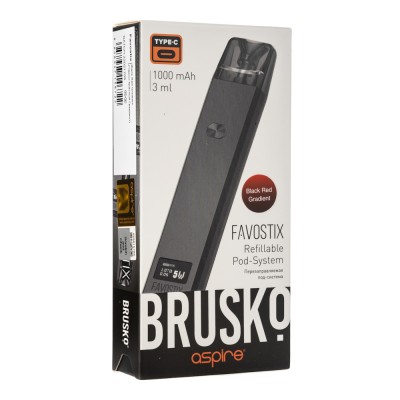 Pod система Brusko Favostix 1000 mAh Черный красный градиент