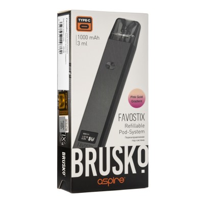 Pod система Brusko Favostix 1000 mAh Розовый золотой градиент