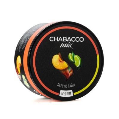 Кальянная смесь Chabacco Mix Medium Peach Lime (Персик лайм) 50 г ТП