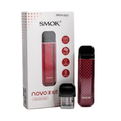 POD-система Набор NOVO 2 PoD 800mAh Kit by SMOK Red Carbon