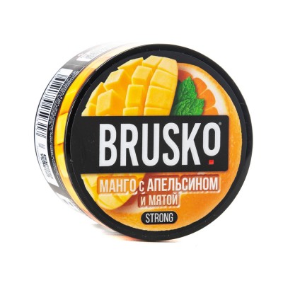 Кальянная смесь BRUSKO Strong Манго с апельсином и мятой 250 г