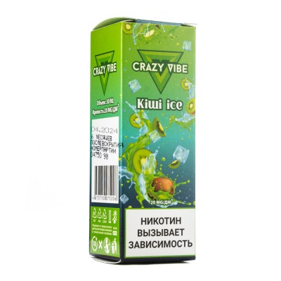 MK Жидкость Crazy Vibe Kiwi Ice 2% 30 мл PG 50 | VG 50