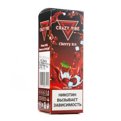 MK Жидкость Crazy Vibe Premium Cherry Ice 2% 30 мл PG 50 | VG 50