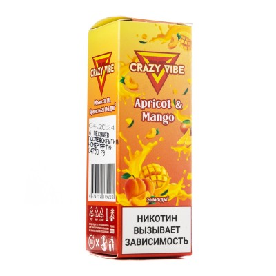 MK Жидкость Crazy Vibe Premium Apricot Mango 2% 30 мл PG 50 | VG 50