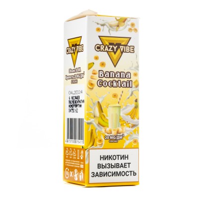 MK Жидкость Crazy Vibe Premium Banana Cocktail 2% 30 мл PG 50 | VG 50