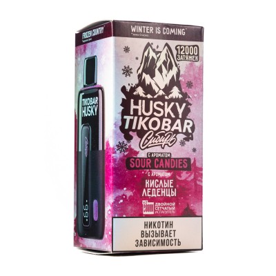 MK Одноразовая Электронная Сигарета TIKOBAR Husky Sour Candies (Кислые Леденцы) 12000 Затяжек