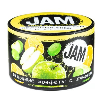 MK Кальянная cмесь JAM Яблочные леденцы с лимоном (Яблочные конфеты с лимоном) 250 г