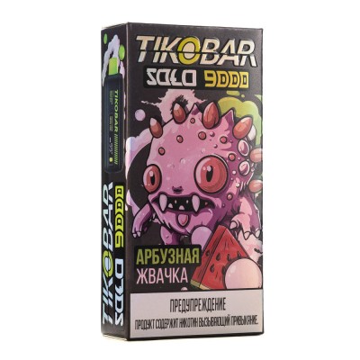 MK Одноразовая Электронная Сигарета TIKOBAR Solo Watermelon Bubble Gum (Арбузная Жвачка) 9000 Затяжек