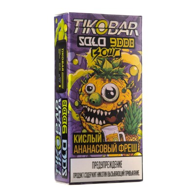 MK Одноразовая Электронная Сигарета TIKOBAR Solo Sour Pineapple Fresh (Кислый Ананасовый Фреш) 9000 Затяжек