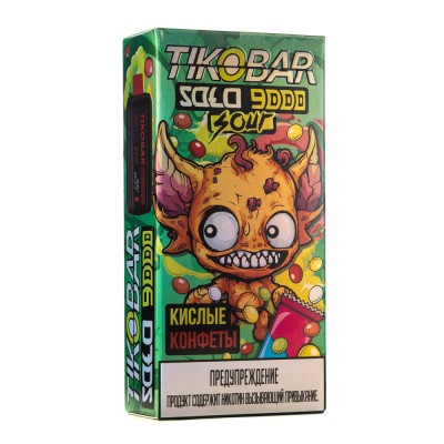 MK Одноразовая Электронная Сигарета TIKOBAR Solo Sour Candies (Кислые Конфеты) 9000 Затяжек