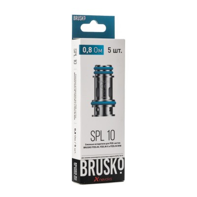 Упаковка Испарителей Brusko Feelin SPL 10 0.8 ohm (В упаковке 5 шт)