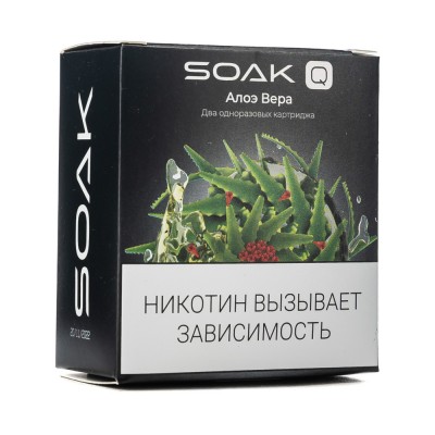 Упаковка картриджей Soak Q Алоэ вера 4,8 мл 2% (В упаковке 2 шт)