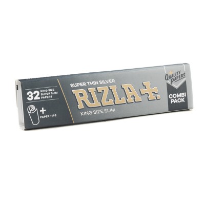 Бумага для самокруток Rizla Reg Thin Silver King Size Slim 32 + 32 шт