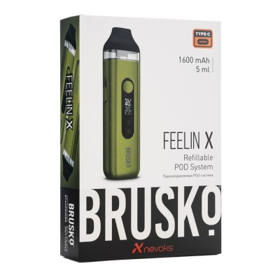 Электронная pod система Brusko Feelin X 1600 mAh Зеленый