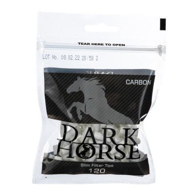 Фильтры для самокруток DarkHorse Slim Угольные 120 шт