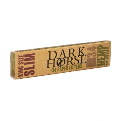 Бумага для самокруток DArkHorse King Size Slim Hemp + Filter 34 шт