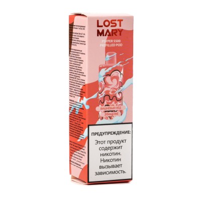 Картридж Lost Mary Psyper 5500 Cherry Ice (Вишневый Лед) 2% 1 шт