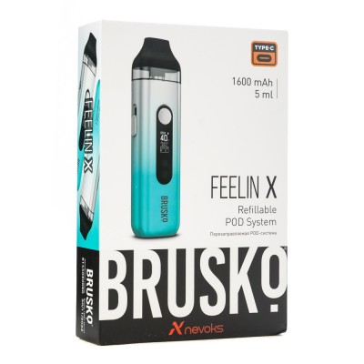 Pod система Brusko Feelin X 1600 mAh Бело бирюзовый