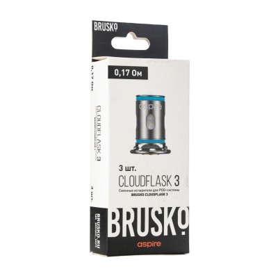 Упаковка Испарителей Brusko Cloudflask 3 0.17 ohm (В упаковке 3 шт)